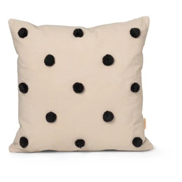 Ferm Living Kids - Coussin tufté à pois - Noir | Smallable