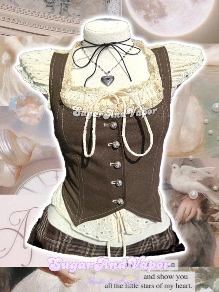 Moonlit Manor Ensemble Corset Vest Set