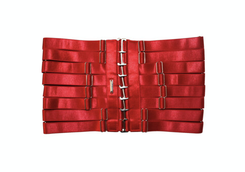 Yeha Waist Cincher ( Red + Silver )