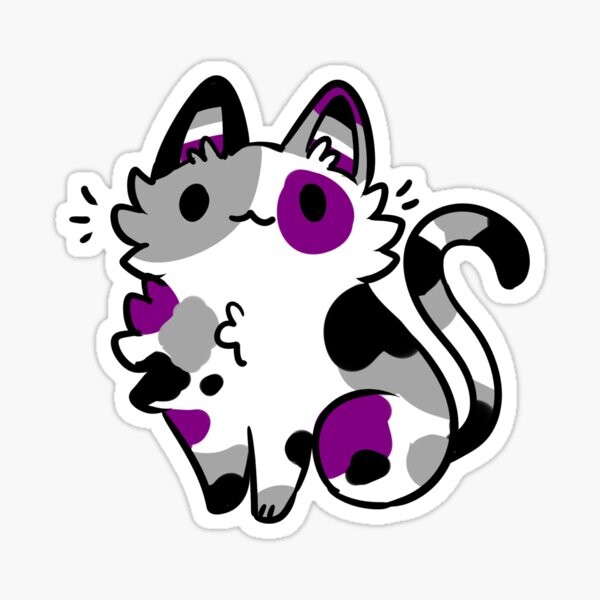 asexual pride cat | Sticker