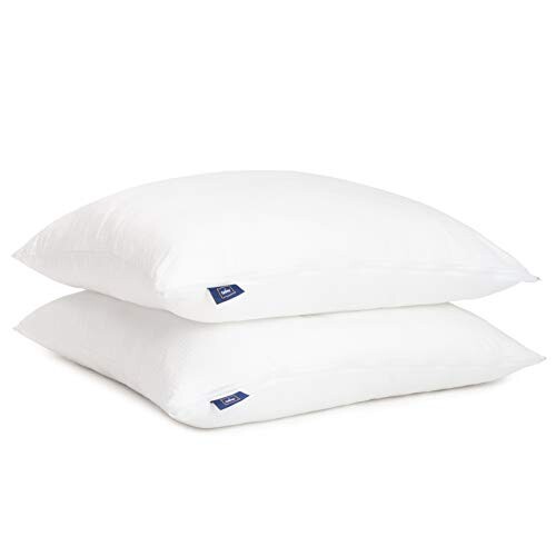 Fabsy Lot de 2 oreillers de lit-Oreiller en Microfibre-Oreiller Super Doux et Rafraîchissant, Rempli de bules de Polyester Respirantes-Durable–Coussin Réglable en Hauteur (Blanc, 80x80cm)