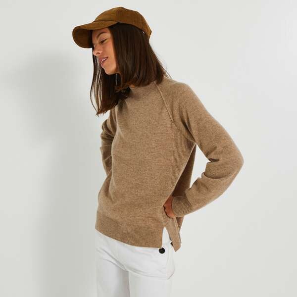 Pull en cachemire à col montant