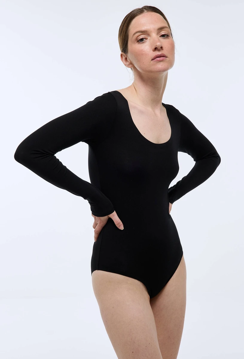 Body manches longues finitions invisibles