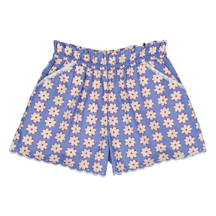 Short Ourson Fleuri | Bleu