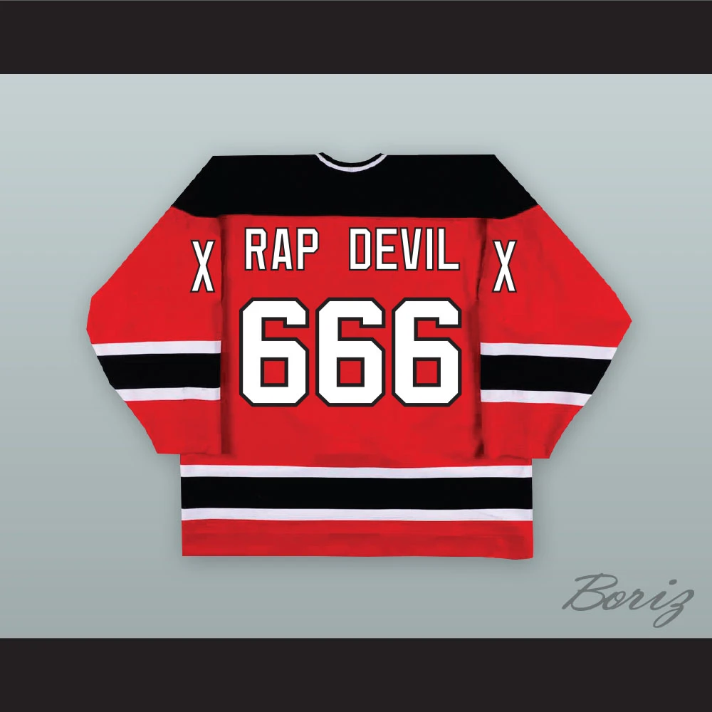 MGK RAP DEVIL 666 XX Red Hockey Jersey — BORIZ