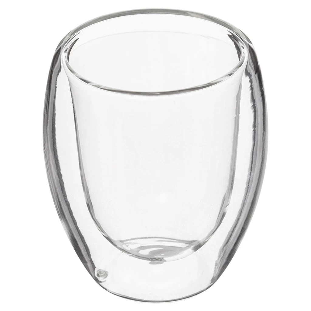 Lot de 2 tasses à café verre double paroi transparent 8cl