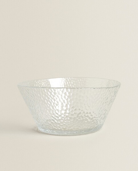 SALADIER VERRE RECYCLABLE RELIEF