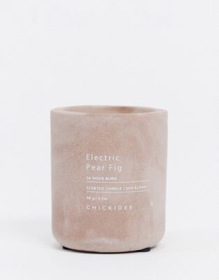 Chickidee - Electric - Poire et figue - Mini bougie - Gris béton | ASOS