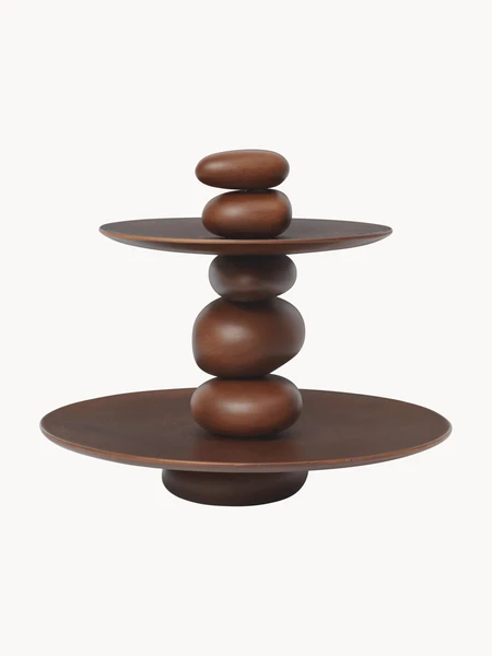 Présentoir à gâteau en hêtre Pebble