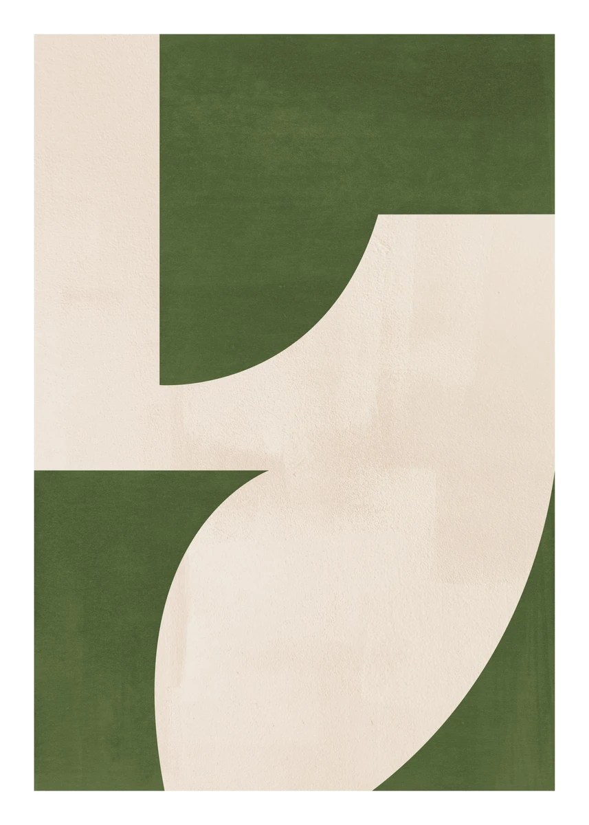 Green Graphic Forms No1 Affiche