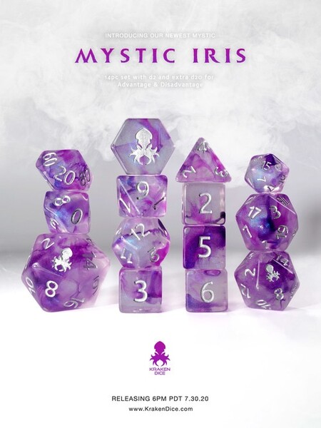 Mystic Iris Dice set