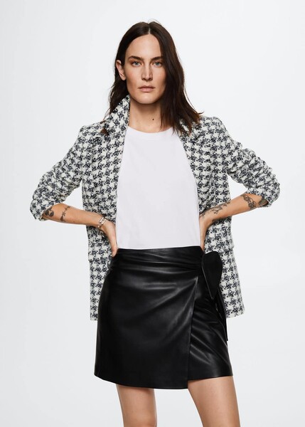 Veste tweed boutons - Femme | Mango France