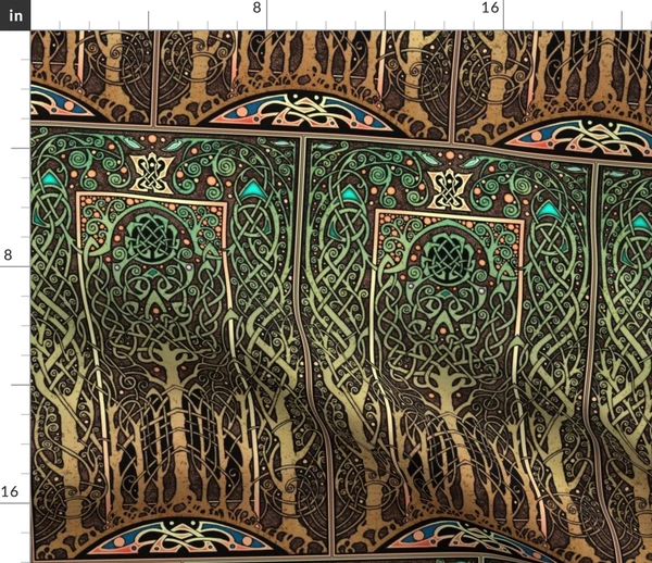 Tanglewood Celtic Tree Design Fabric | Spoonflower