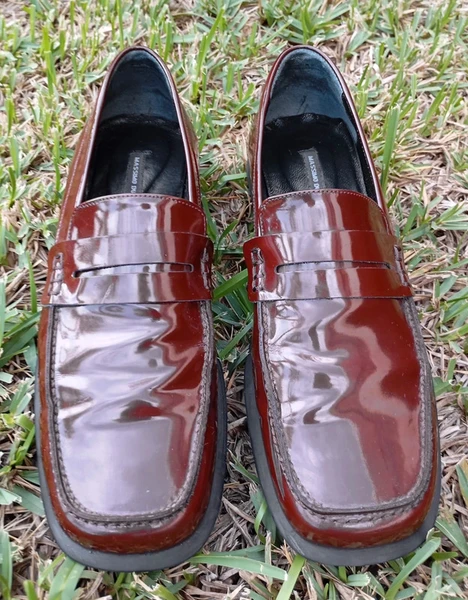 Mocasines burdeos de Massimo Dutti