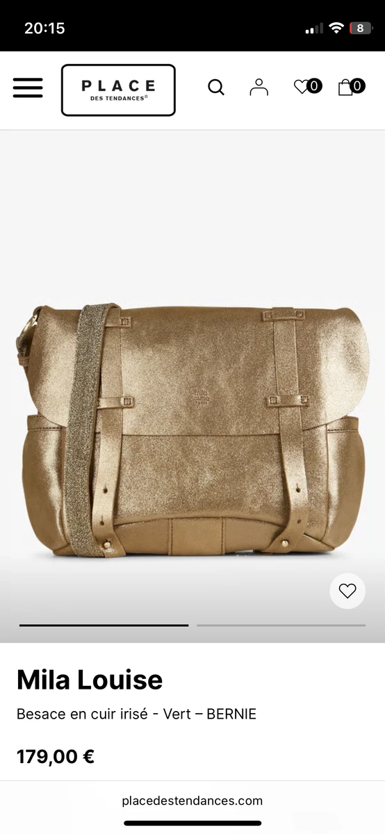 BESACE EN CUIR IRISÃ© KAKI MILA LOUISE - FEMME | Place des Tendances