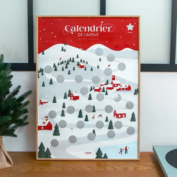 Calendrier de l’Avent à gratter famille - 24 défis surprises - Idée cadeau Noël original et activité enfants parents