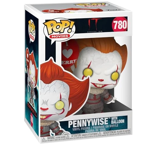 Funko Pop! Movies: IT: Chapter 2- Pennywise with Balloon - Figurine en Vinyle à Collectionner - Idée de Cadeau - Produits Officiels - Jouets pour Les Enfants et Adultes - Movies Fans