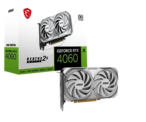 caret graphique / MSI GeForce RTX 4060 Ventus 2X White 8G OC