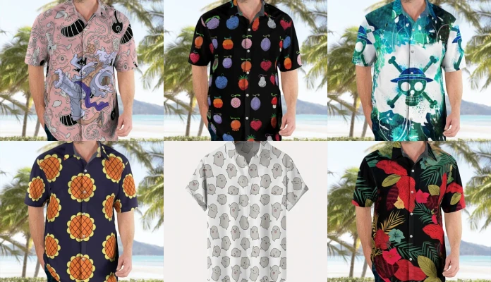 Anime One Piece Button Up Hawaiian Shirt