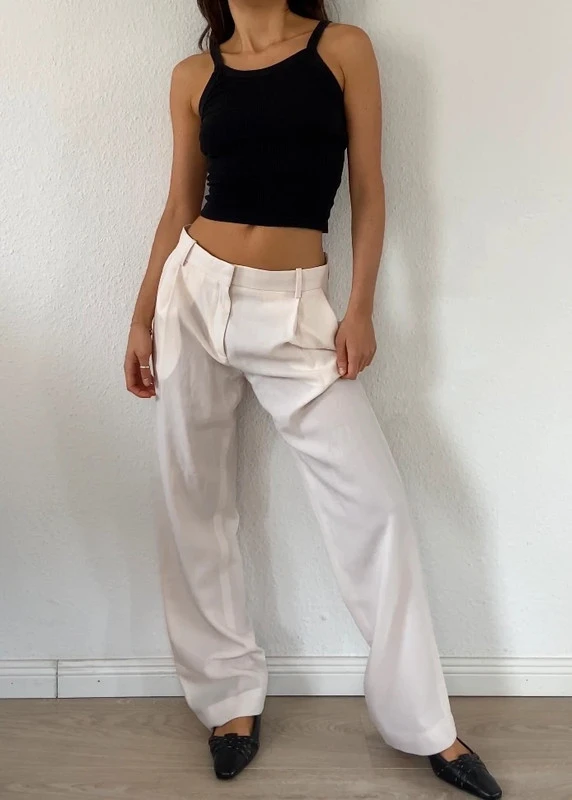 & Other Stories Wolle Wool Bundfalten Hose Business Core Office Siren Anzugshose