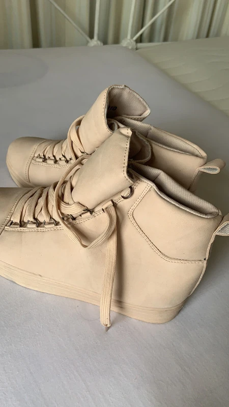 Beige/roze sneakers