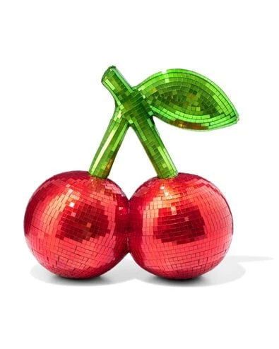 discokers 25x14.5x25cm rood met groen - HEMA