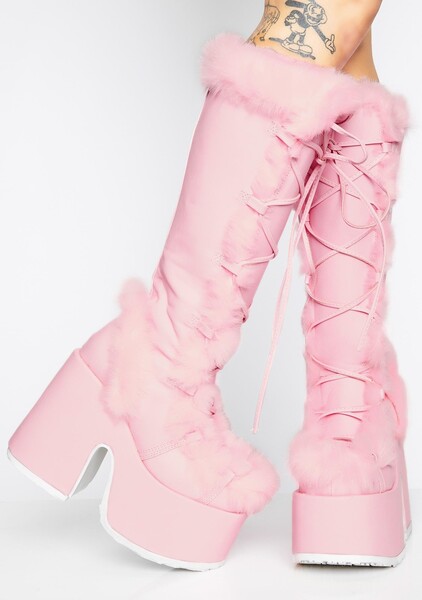 Pink and white leather and nubuck ankle boots New Rock M.TANK008 