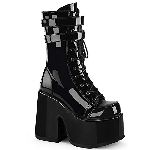 Demonia CAMEL-250 Blk Pat UK 9 (EU 42)
