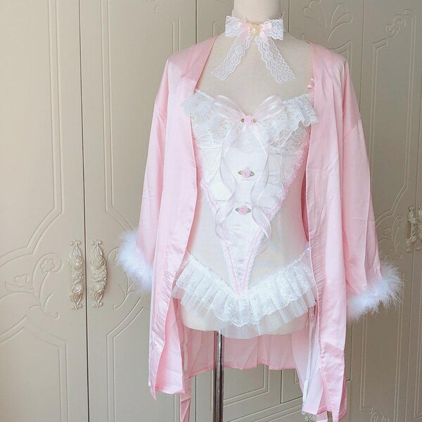[Handmade Lingeries] Dream in swan feather body lingerie