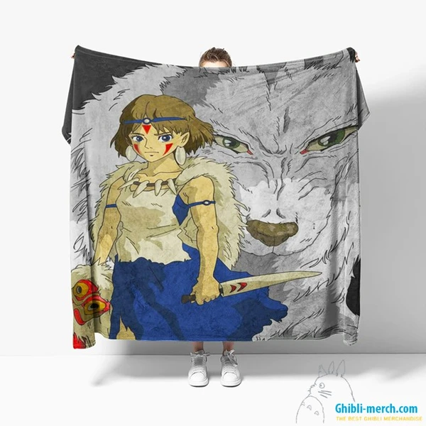 Princess Mononoke Blanket Fleece New Arrivals 2024 | Ghibli Merch Store