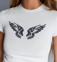 Bershka - T-shirt clouté à manches courtes - Blanc