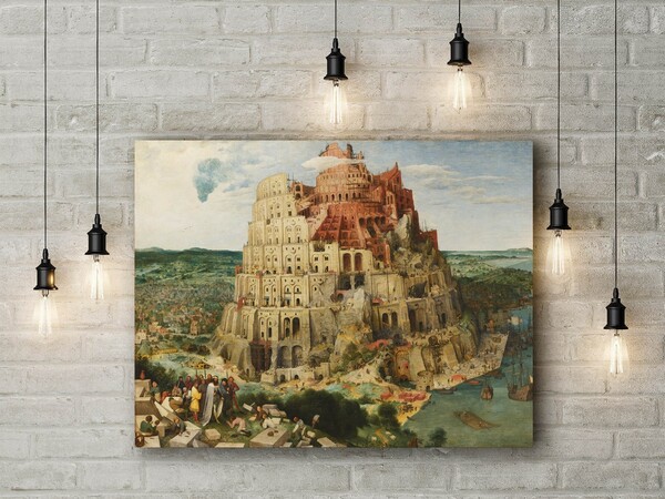 Premium Canvas Art Print of Pieter Bruegel the Elder: The Tower of Babel