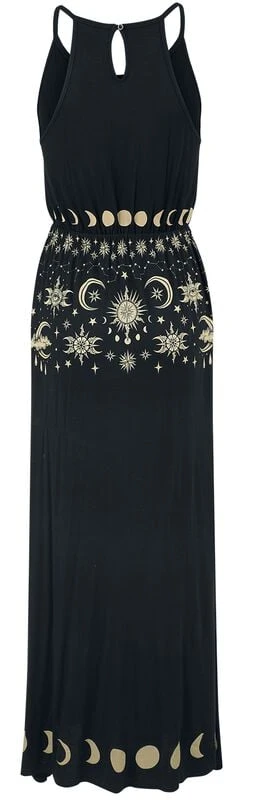 Robe Longue Imprimé Soleil, Lune &Étoiles