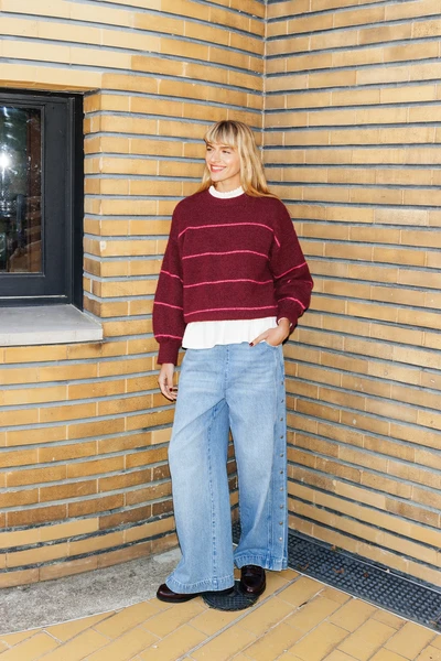 Pull rayé moelleux Femme