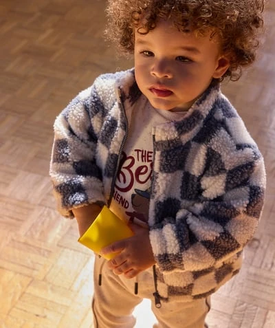 Cardigan bébé garçon zippé effet moumoute