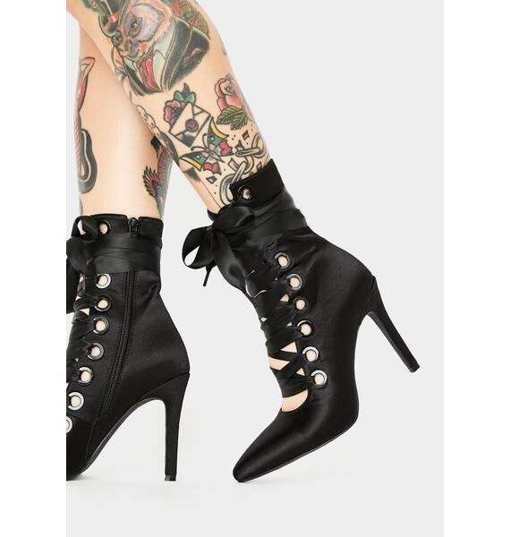 All Night Long Satin Heels