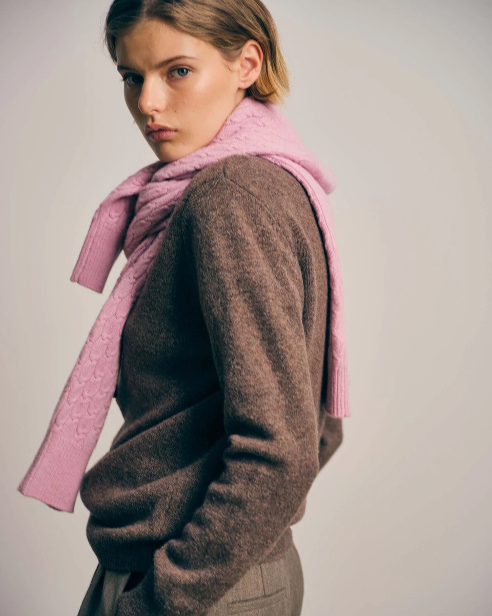 Pull en laine à col polo crochet - EUGENIA