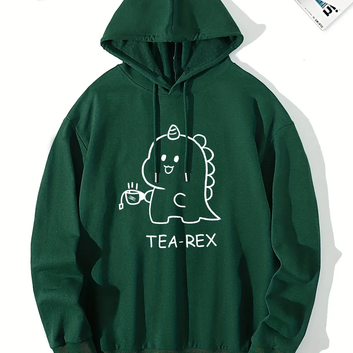 Impression De Dinosaure Mignon, Sweat À Capuche Pour Hommes, Sweat À Capuche Graphique, Pull À Capuche Tendance Confortable Et Ample Avec Cordon De Serrage, Vêtements Pour Hommes