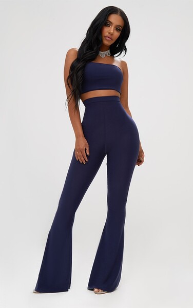 Shape pantalon moulant évasé bleu marine