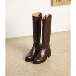 Bottes cuir choco Léandro | Bottes Femme | Mellow Yellow