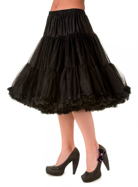 Jupon 70 cm Noir Rockabilly Pin-Up Années 50 Banned