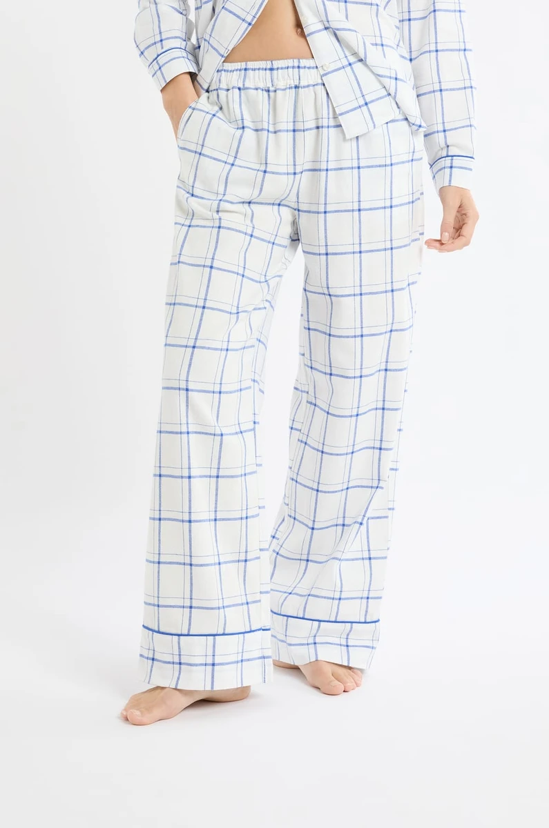 Pantalon de pyjama à carreaux en coton