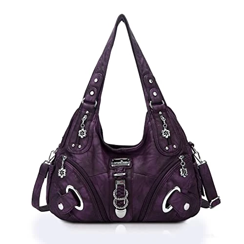 Angel Kiss Femme Sacs à bandoulière Sacs à Main portés Cuir Grand Capacité Main en PU Cuir Souple Femme Cabas Sac D'épaule Mode Travail bureau Shopping Voyage Elégant Sac messager