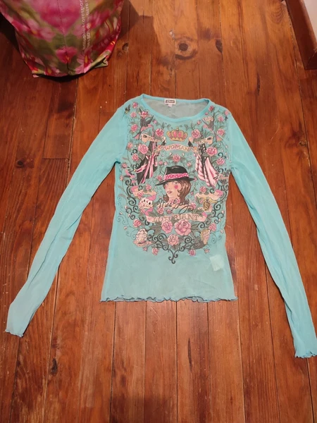Vintage Joli tee-shirt transparent manches longues Etam