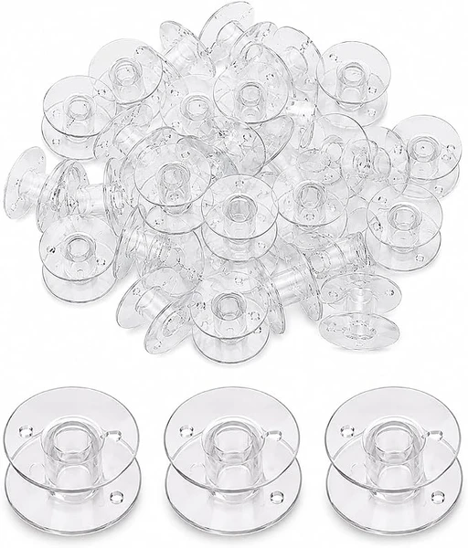 30 Pièces canette machine a coudre Bobines pour Machine à Coudre Singer Brother Bermina Pfaff Bobines en Plastique Janome Toyota Elna Chanteur - Transparent et Universel