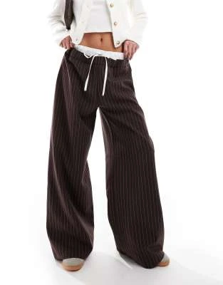 ASOS DESIGN - Pantalon large avec taille contrastante | ASOS