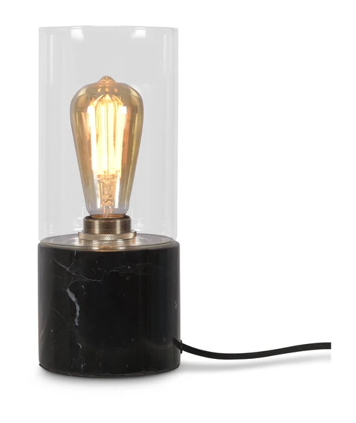 Lampe de table noir en verre et marbre Athens - It's about Romi