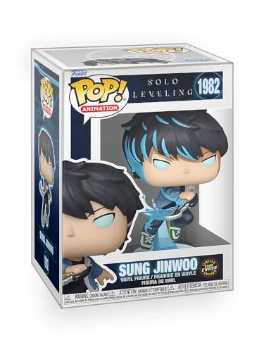 Epic Collectibles Pop Anime : Solo Leveling – Sung Jinwoo brille dans le noir (variante Chase) Figurine en vinyle livrée avec protecteur de boîte compatible avec Funko