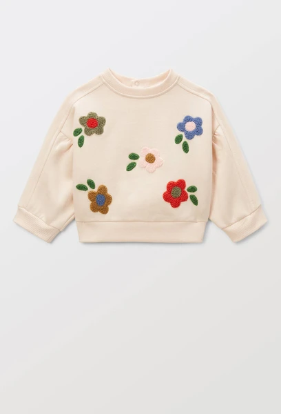 Sweat brodé en coton BIO GOTS