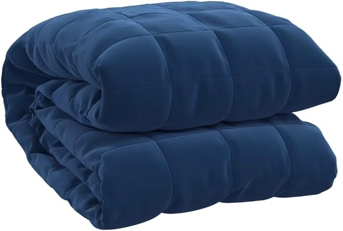 vidaXL Couverture lestée Bleu 200x220 cm 9 kg Tissu